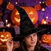 MAIKAOZA Adult Witch Hat – Premium Velvet Witches Hat for Costume Party, Halloween Decor, and Wicked Fancy Dress – One Size Fits Most, Classic Pointed Design #3