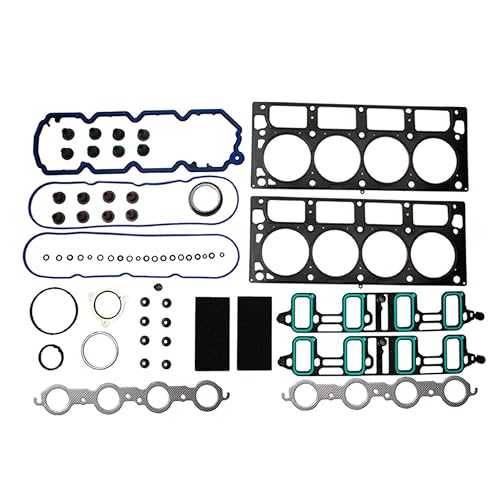 Image of DNJ HGS3217 Engine Cylinder Head Gasket Set, Complete Head Repair Kit for 2007-2014 Cadillac, Chevrolet, GMC Avalanche, Escalade, Escalade ESV 6.0L-6.2L V8 16V OHV 5967cc