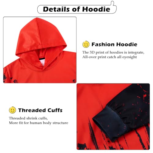 Image of Lovekider Boys Hoodie Kids 3D Print Graphic Pullover Sweatshirt 6-16 Years