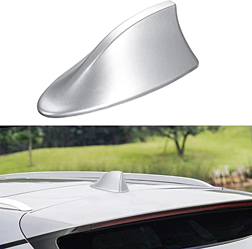 Image of CarFrill Car Shark Fin Antenna Waterproof Radio Signal (Car Shark Fin Antenna Cover-Silver)
