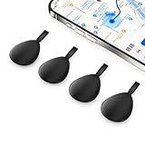 Powerun【2025業界最小・超軽量】エアタグ GPS スマートトラッカー 紛失防止「探す」対応(iOSのみ) 忘れ物防止 キーホルダー BT5.3 長寿命電池交換可能 IP67防水 おしゃれ 小型 超軽量 鍵/車/自転車/荷物/財布/子供/高齢者/ペット見守り 敬老の日 母の日 父の日 お誕生日プレゼント 4セット