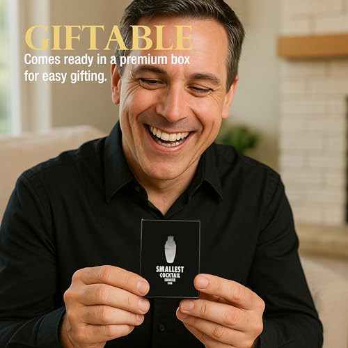 Smallest Cocktail Shaker Ever Necklace - Stainless Steel Pendant | Novelty Bar Accessory for Bartenders & Cocktail Lovers4