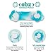 ABZ Pin Free Cloth Diaper Fasteners for Prefolds, Pre-Flats or Flat Diapers - 4 Pack - Arctic