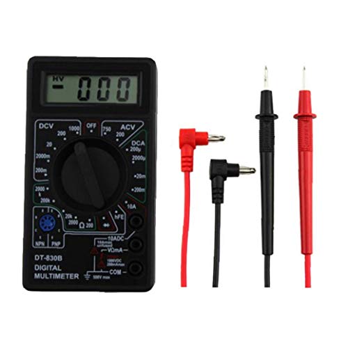 DierCosy Tools DT-830B LCD multifunción multímetro Digital LCD Digital amperímetro del voltímetro del multímetro de Ohm Cables de Prueba con Herramienta del probador