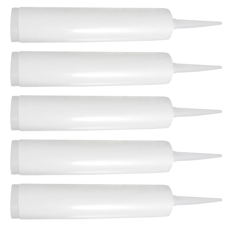 Housoutil Empty Sealant Tubes, 5 Pack 300 ml Refillable Cartridges
