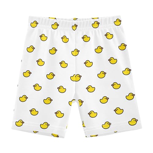 Girls' Shorts Soft Summer Soft Boxers Short Yellow Rubber Duck Leggings Dance Bottoms