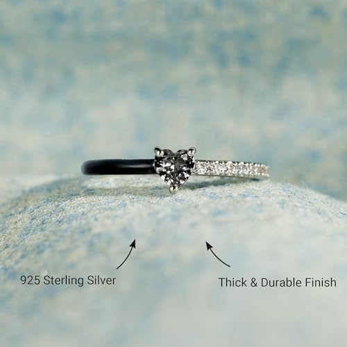 STORYJEWELLERY Purity Ring, Promise Rings for Her, Heart Rings for Women, Dainty 925 Sterling Silver Rings for Women, Inspirational Gifts for Women3