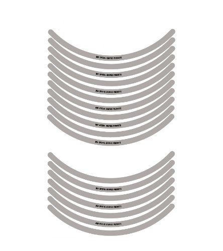 エムディーエフ リムストライプ ソリッドタイプ ライトグレー 10mm幅 12インチ RIM-10M-LG-12