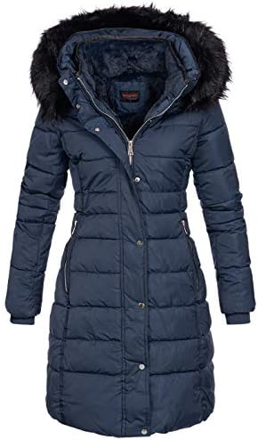 Ladies navy blue parka coat Clearance