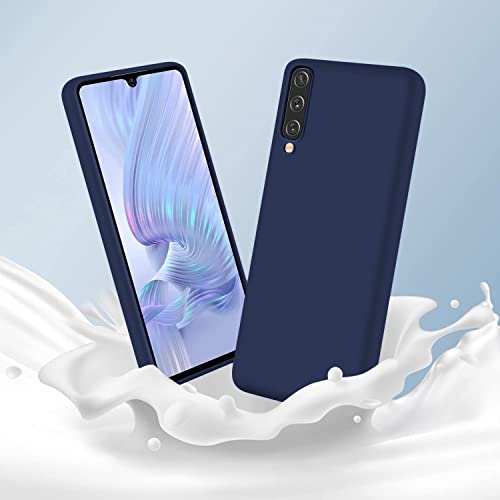 Image of DIZORO Microfiber Candy Case Compatible for Samsung Galaxy A70 Shockproof Slim Back Cover Liquid Silicone Bumper Camera Protective Phone Cover (Blue)