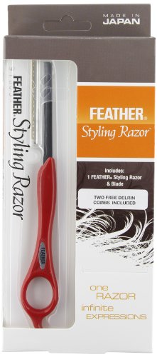 Feather Styling Razor - Red with Texturizing Blade