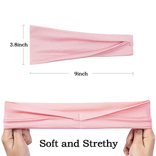8 Pack Headbands for Women Stretchy Hair Head Bands No Slip Fashion Women's Turban Head Wraps Elastic Hair Accessories for Girls Yoga Workout,Solid 6 8 Pack Headbands for Women Stretchy Hair Head Bands No Slip Fashion Women's Turban Head Wraps Elastic Hair Accessories for Girls Yoga Workout,Solid