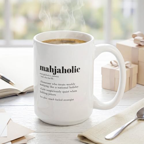 Taza Mahjong Gifts de Cerámica 15 oz Diseño Clásico miniatura 4