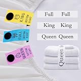 12PCS Color-Coded Snap-On Sheet Labels & 3PCS Bed Sheet Organizer Bands – Elastic Closet Organizers for Queen/King/Full Bed Sheets, Fitted Sheet Holders – Washer-Safe Polyester with Copper Snaps