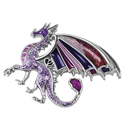 Image of WEVENI Alloy Fantasy Dinosaur Dragon Brooch Enamel Pins for Women Lady Girl Fashion Jewelry Gift