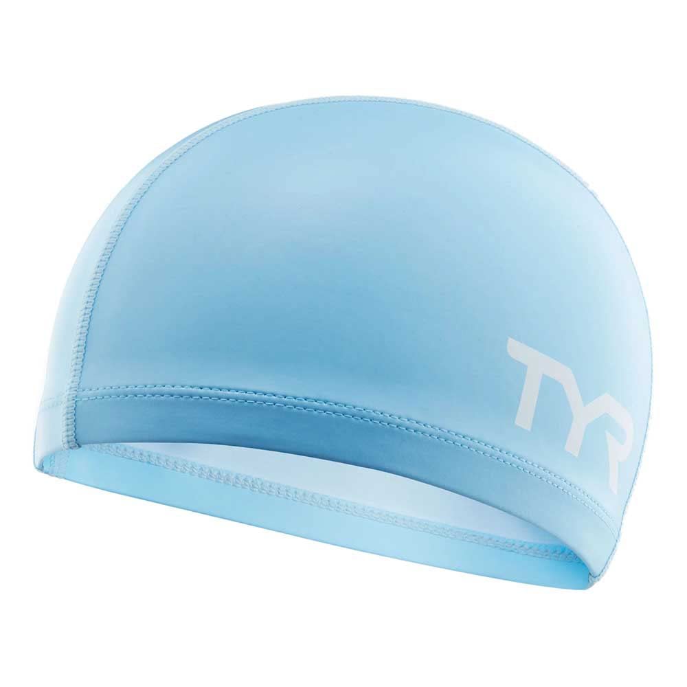 TYR Cuffia Junior in Silicone con Tessuto Interno Morbido Cuffia Junior in Silicone con Tessuto Interno Morbido, Unisex Bambini, Azzurro, S
