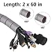 MOSOTECH Organizador Cables, Cubre Cables de 2 x 1,5m, Flexible Funda Organizador...