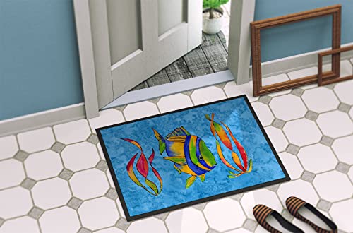 Caroline's Treasures 8713JMAT Tropical Fish and Seaweed on Blue Indoor or Outdoor Mat, 24 x 36, Multicolor - Image 4