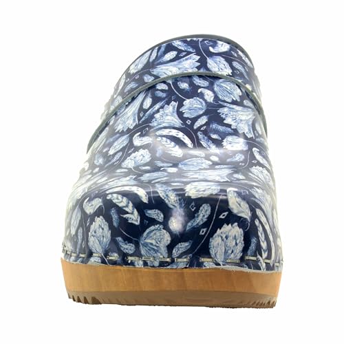 Image of Bjork Maja Wood Open Back Leather Clogs