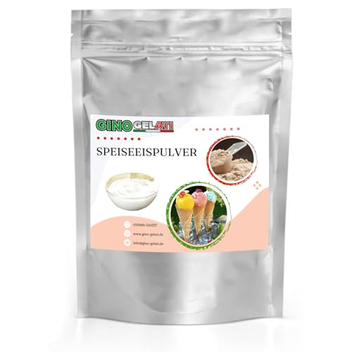 Gino Gelati Vanille Eis Speiseeis Pulver, Vanilleeis selber machen, verschiedene Sorten, schnelle und einfache Zubereitung, für Haushaltseismaschinen (333 g, Vanille Mascarpone)