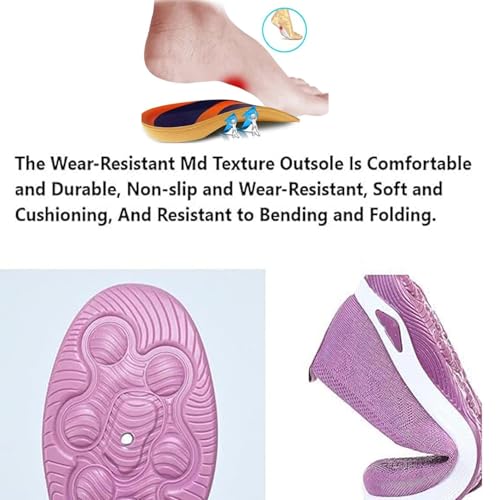 Orthowalkway Womens Shoes, Zapatos Ortopédicos para Mujer, Women's Comfortable Breathable Knitted Sneakers4