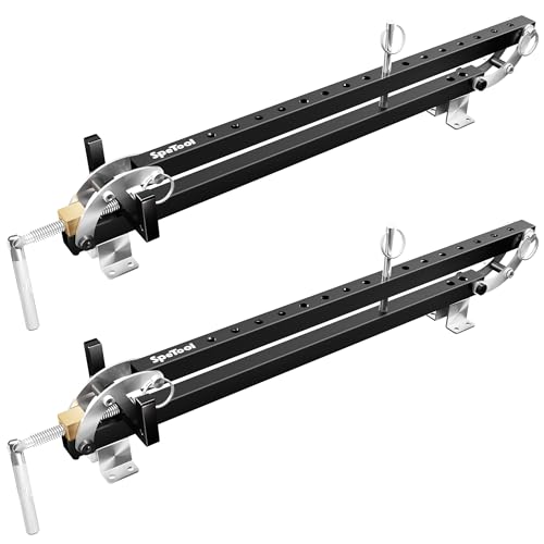 SpeTool 16 Inch Panel Clamps 2 Pack 4-Way Pressure Aluminum Parallel Clamp For Woodworking with Adjustable parallelogram Couplers for Cutting Boards Cabinets Tabletops & Small Projects