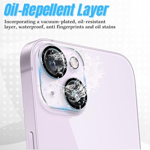Image of Camera Lens Protector Compatible with iPhone 15 (2 Pack) | 9H Tempered Glass | Ultra Clear | Scratch Resistant | Easy Installation | Anti-Fingerprint