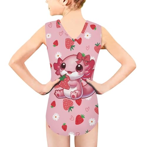 Image of KEIAHUAN Gymnastics Leotards for Girls Sleeveless Bodysuit Dance Leotards Performance Costume