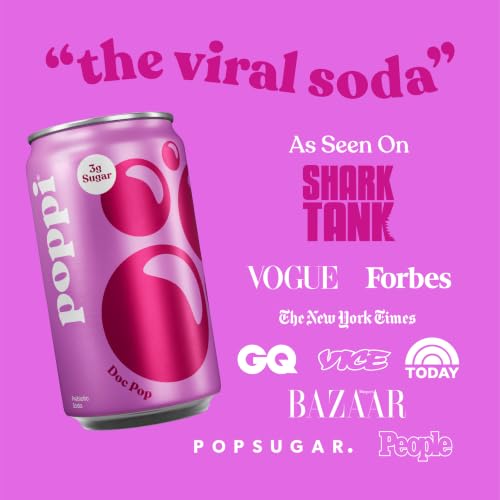 Poppi Prebiotic Soda, Doc Pop, 7.5 Fl Oz Mini Can, 24 Pack - image 4