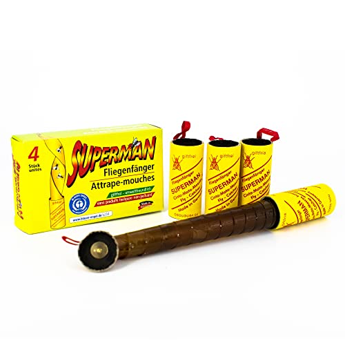 Silberkraft Trampa para moscas - Trampa para moscas, moscas de la fruta - Rollo de pegamento con alta fuerza adhesiva - atrapa insectos - Cinta para colgar Cover