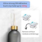 Topavatop 100pcs Adhesive Cable Clips, Cable Organizer for Cable Management, Wall Holder for Cables, Solid Clips for Wall, Desk, Car, TV, Ethernet Cable (Small, Clear)