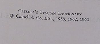 Cassell's Italian Dictionary : Italian/English, English/Italian