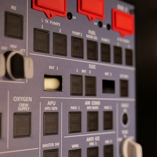 Image of A107 A32X MAX Light OVHD Overhead Panel for MSFS 2020 /2024 - Flight Sim Home Cockpit- (Backlit Edition)