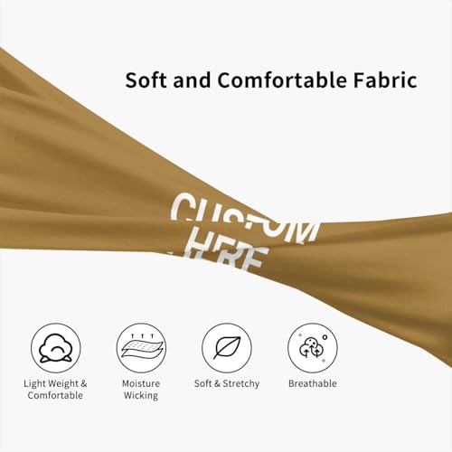 Image of Custom Sports Headband Custom Sweatband Bandana Add Your Image Logo Text Number. Bulk Custom Men Or Women Moisture Wicking Ventilate Elastic Headband