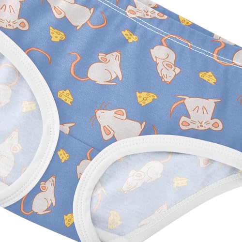 Girls' Underwear Mouse Mice Cheese Cotton Stretch Comfort Toddler Panties4