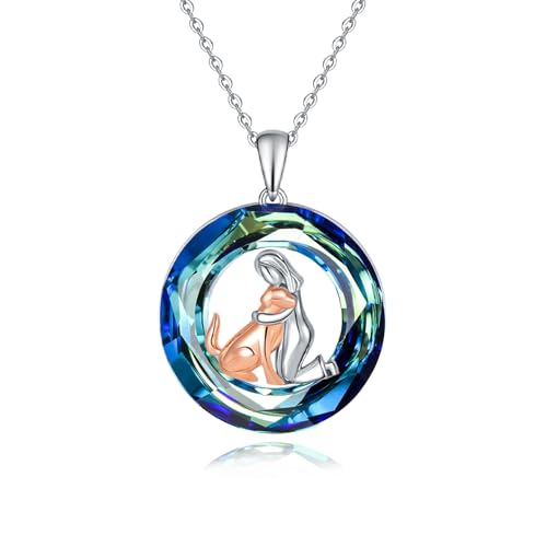 Collana con grande pendente art déco moonstone - 925 Zilver - Catawiki