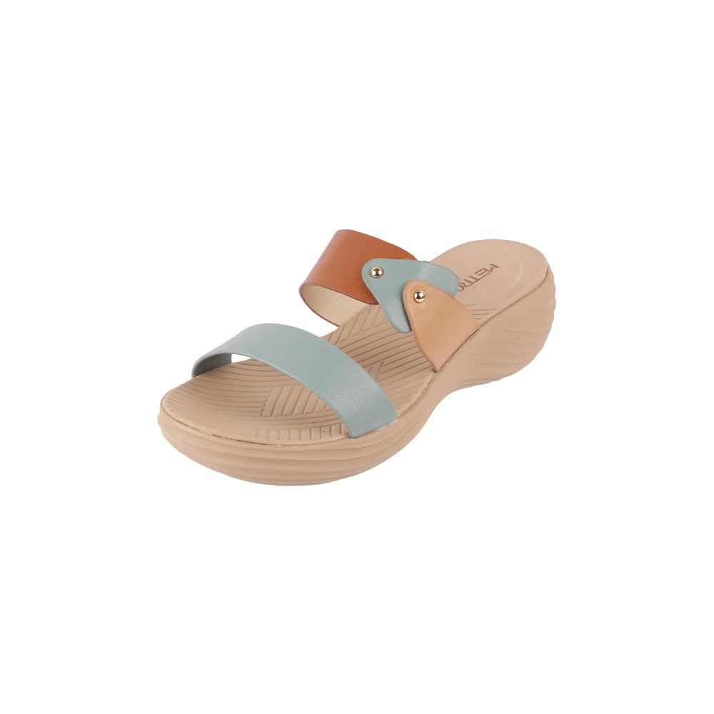 Women Chic Cushioned Metal Detail Comfort Slides
