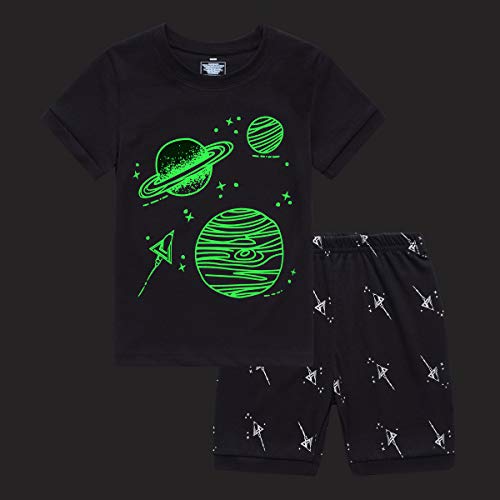 Image of Koian Little Boys Short Pajamas Sets Glow In The Dark Toddler PJS Cotton Kids Sleepwears