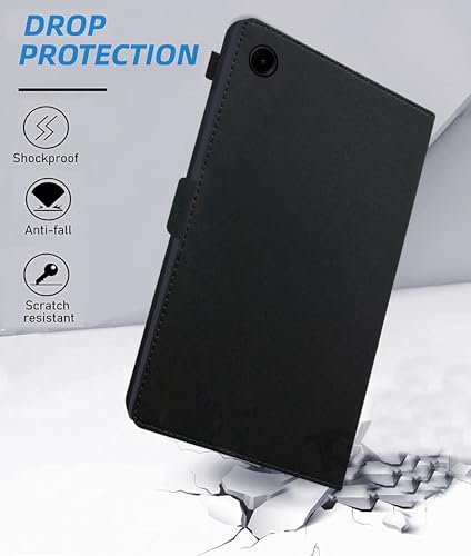 Image of TGK Flip Cover Case for Samsung Galaxy Tab A11+ Plus 11 Inch 2025 Executive Leather Built-in Pencil Holder (Black)