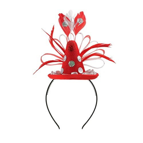 Bock op Kölle Haarreif. Minihut. Punkte Karneval, Fashion Haarreif Party Hütchen Clown Karneval Fasching Kostüm (Rot)