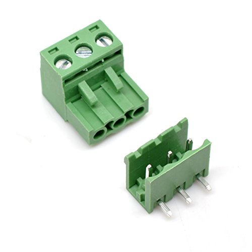 Willwin 5,08 mm Pitch Rechts Winkel 4pol PCB steckbar Bloque de terminales Anschlüsse 03P x 20 Set Cover