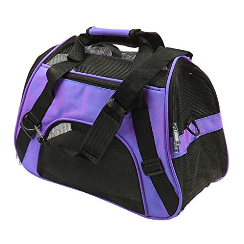 Bolsa de Transporte flexível Cães e Gatos pets avião Roxo Médio GT829 - Lorben