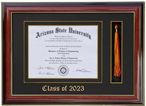 3art Diploma Frame 5x7 MAHOGANY/BLACK (CUSTOMIZABLE) 2023