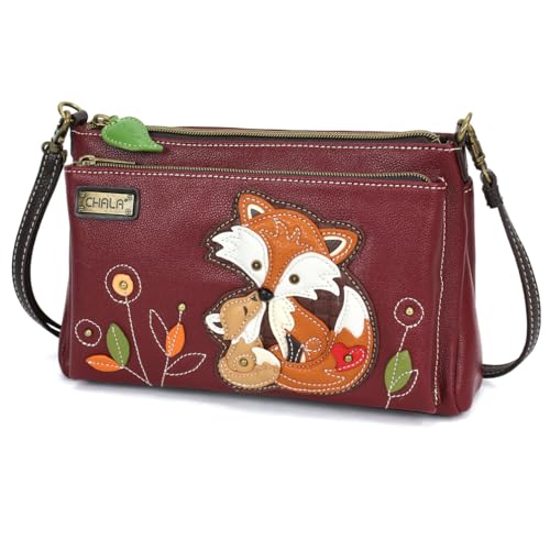 Image of CHALA RFID Protected Vegan Leather Deluxe Crossbody Bag with Adjustable Straps