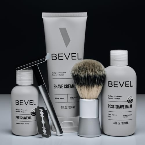 Bevel Essentials Clear Shave Gel for Men, Clear Shave Gel for Precise Detailing and Edging with Aloe Vera and Cucumber Extract to Soothe Skin and Prevent Razor Bumps, 4 Fl Oz