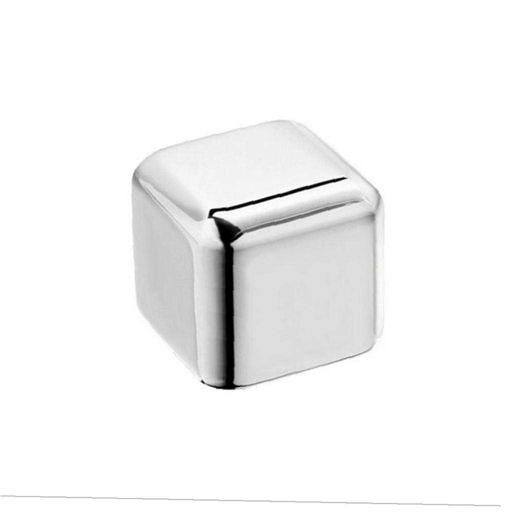 Hotaden 1 Pc Reusable Whiskey Drink Coolers Metal Stainless Steel Ice Cubes Stones