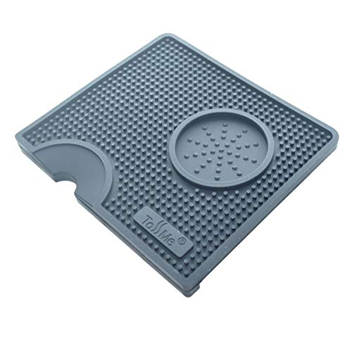 ToSSme Café tamper Tamping esquina alfombrilla antideslizante almohadilla de silicona Inicio cocina café barra accesorio Alfombrilla de café mate, Tamper de café mate, Alfombrilla de café