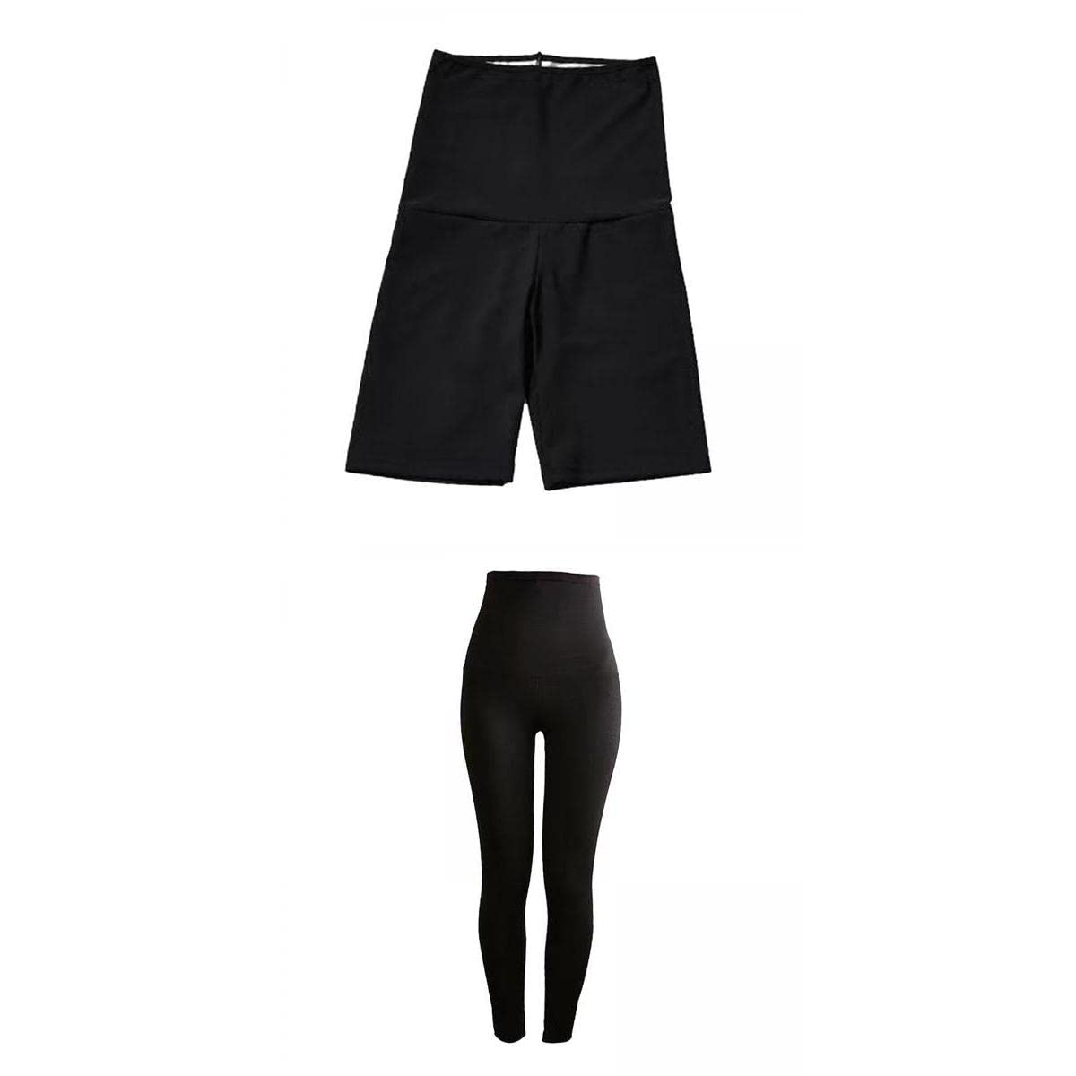 2 Pieces Women Neoprene Sweat Sauna Shaper Pants Weight Loss Pants| Stretchable | Breathable | Daily Wear-image-49
