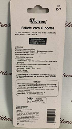 Estilete Especial, Western, Precisão, 6 Pontas, 13 cm