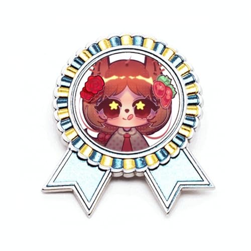 Broche écureuil et rose rouge en métal, le cadeau idéal pour femme